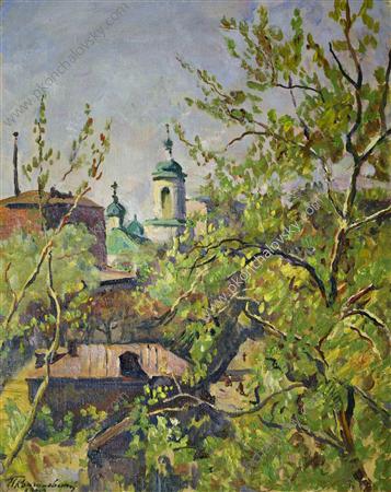 View from window (1943) Pyotr Konchalovsky tablo - Dekolata