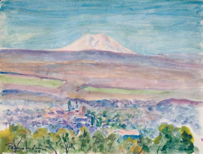 View of Elbrus (1948) Pyotr Konchalovsky tablo - Dekolata