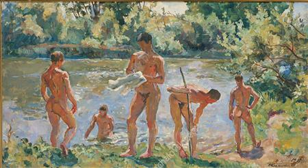 Volodya by the water (1938) Pyotr Konchalovsky tablo - Dekolata