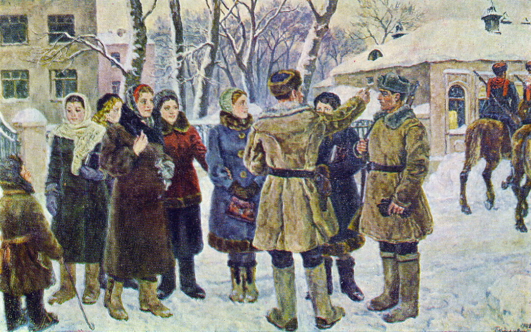 Where to give blood here (1942) Pyotr Konchalovsky tablo - Dekolata