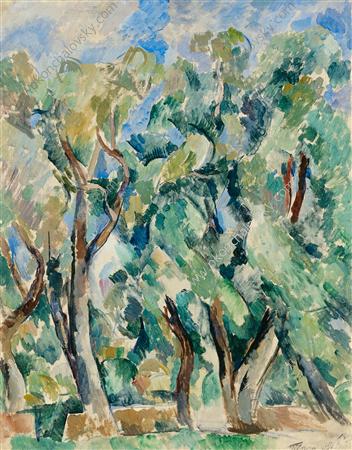 Willows (1919) Pyotr Konchalovsky tablo - Dekolata