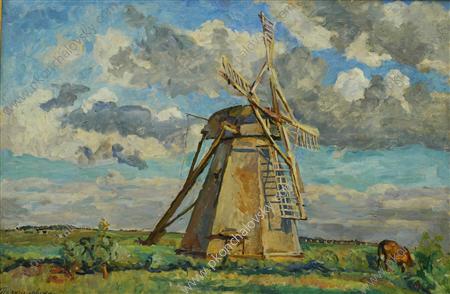 Windmill (1926) Pyotr Konchalovsky tablo - Dekolata