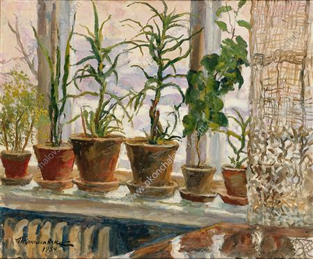 Winter window (1954) Pyotr Konchalovsky tablo - Dekolata