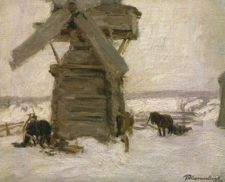 Winter. The Mill on the Ker island. (1903) – Pyotr Konchalovsky Tablo