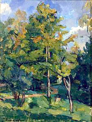 Yellowing maples (1922) Pyotr Konchalovsky tablo - Dekolata
