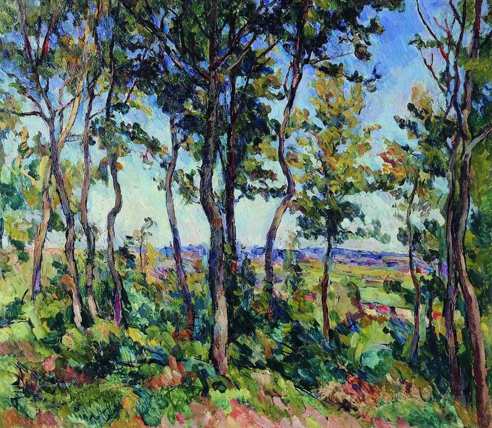 Young oaks (1923) Pyotr Konchalovsky tablo - Dekolata