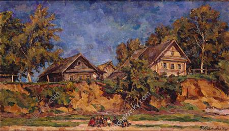 Yurevskaya settlement (1926) Pyotr Konchalovsky tablo - Dekolata