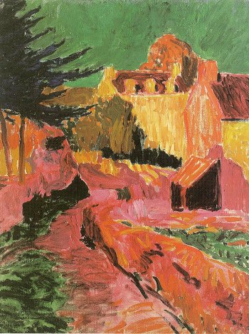 Houses of Lezaven (1894) Roderic O'Conor tablo - Dekolata