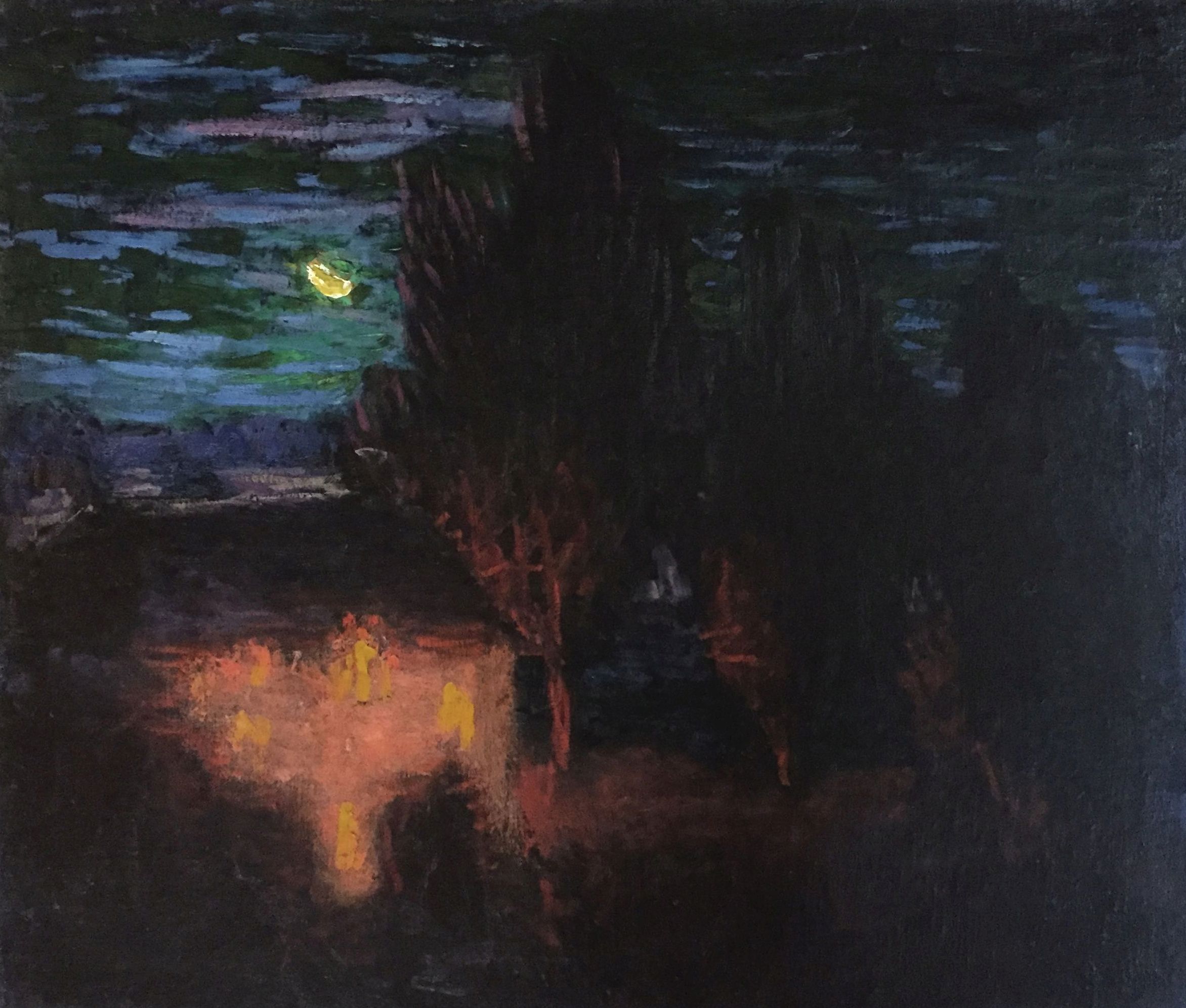 Moonlit Landscape with Tall Trees (1900) Roderic O'Conor tablo - Dekolata