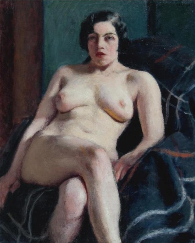 Nude Seated on a Green Rug (1915) Roderic O'Conor tablo - Dekolata