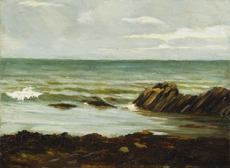 On the Shore, Aberystwyth (1885) Roderic O'Conor tablo - Dekolata