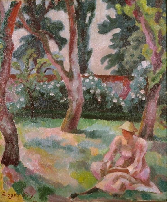 Orchard, Woman Seated in a Garden (1914) Roger Fry tablo - Dekolata