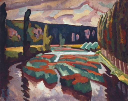 River with Poplars (1912) Roger Fry tablo - Dekolata