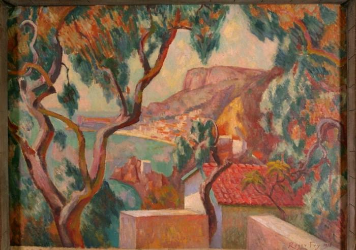 View on the Cote d'Azur, Menton (1916) Roger Fry tablo - Dekolata