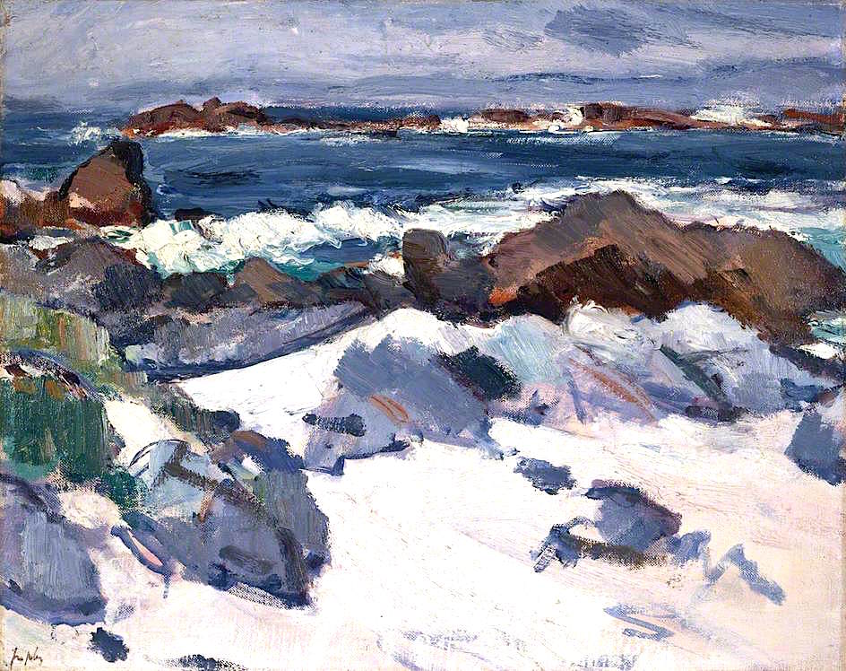 A Rocky Shore, Iona – Samuel Peploe Tablo