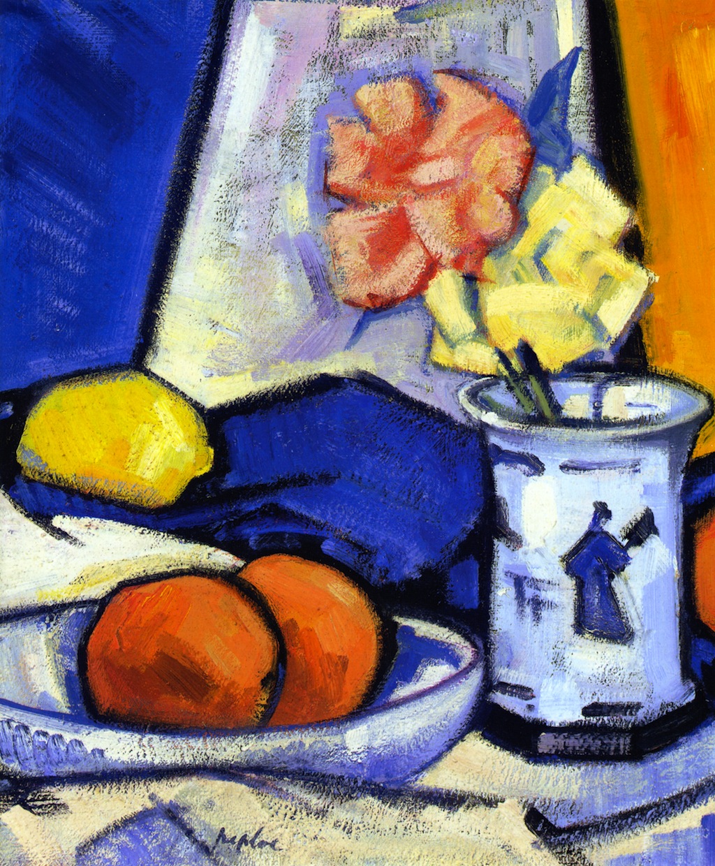 A Still Life of Roses, Oranges and Lemon (1916) – Samuel Peploe Tablo