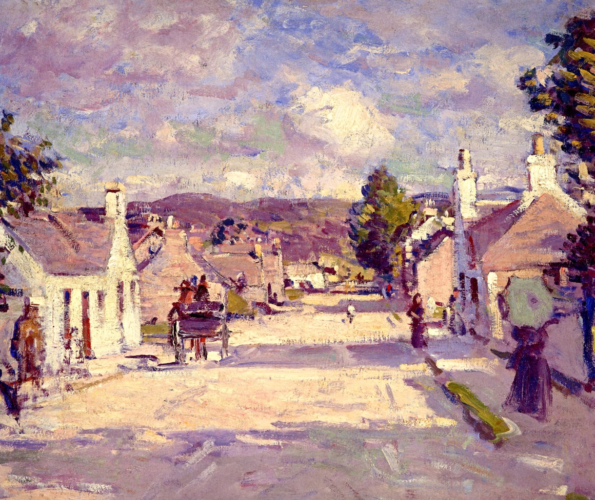 A Street, Comrie (1900) Samuel Peploe tablo - Dekolata