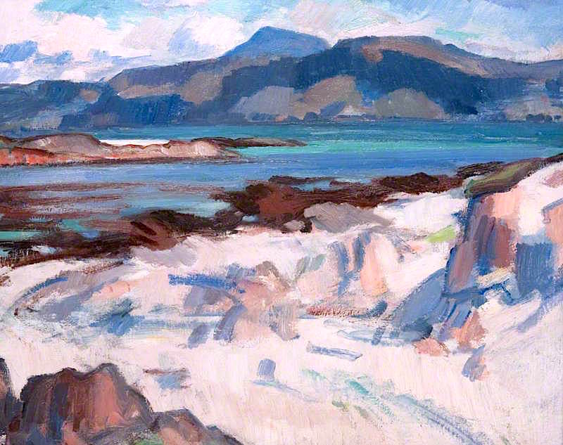 Ben More from Martyrs Bay, Iona (1925) Samuel Peploe tablo - Dekolata
