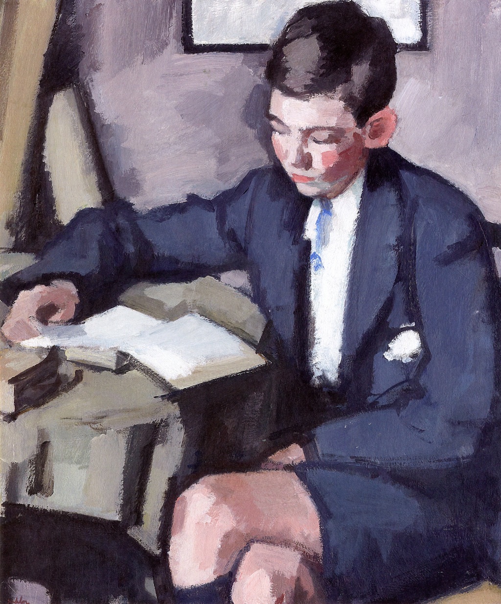 Boy Reading (1923) Samuel Peploe tablo - Dekolata