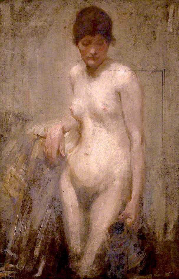 Female Nude with Pitcher Samuel Peploe tablo - Dekolata