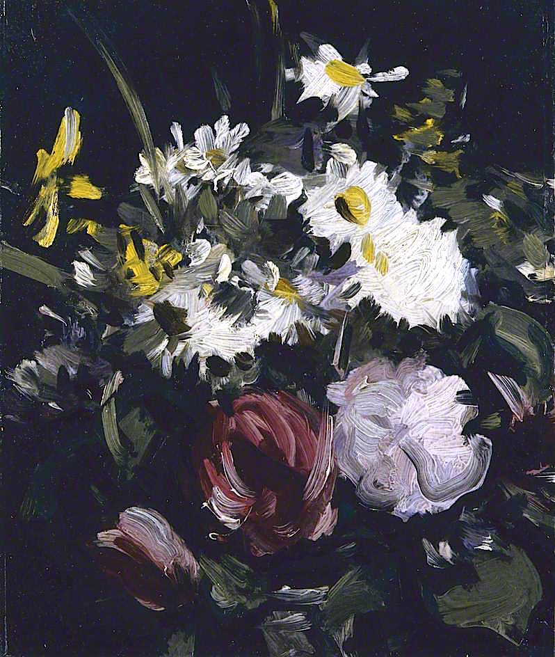 Flowers against a Dark Background (1899) Samuel Peploe tablo - Dekolata
