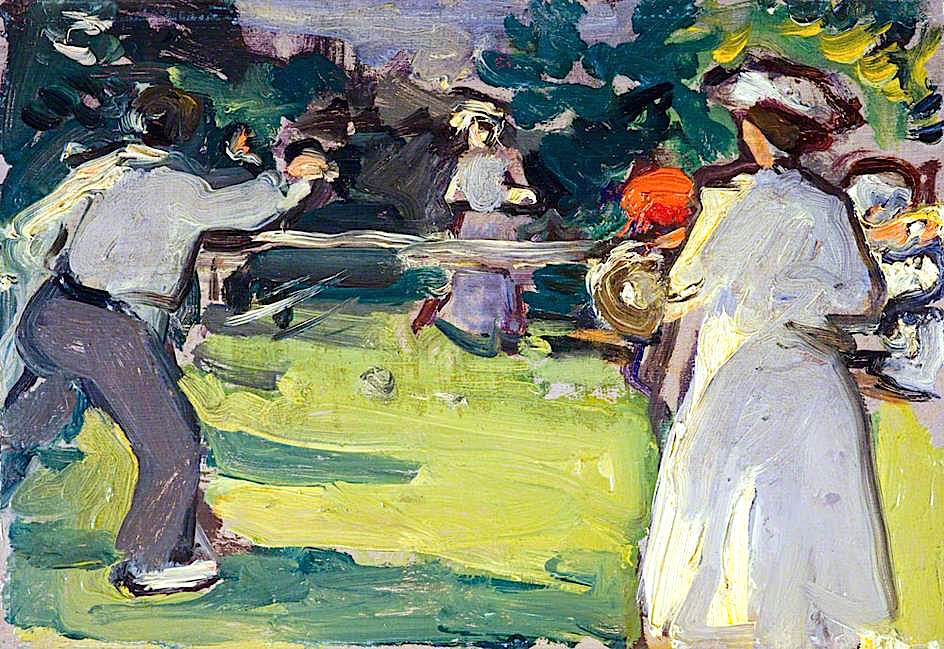 Game of Tennis, Luxembourg Gardens (1906) Samuel Peploe tablo - Dekolata