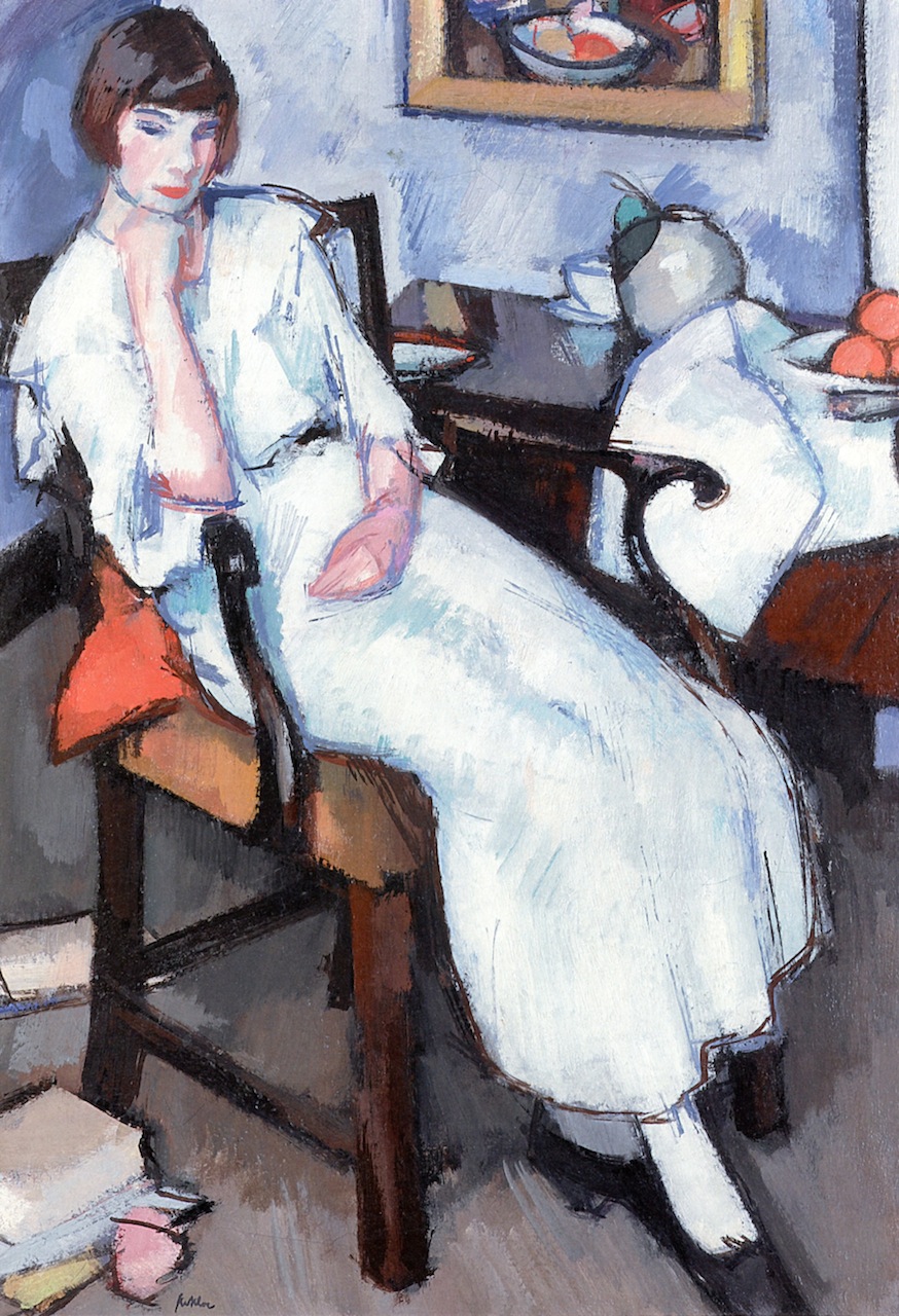 Girl in White (1923) Samuel Peploe tablo - Dekolata