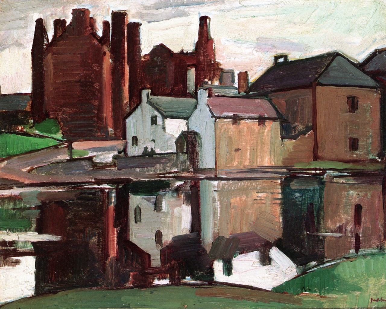 Kirkcudbright Castle, Reflections (1916) Samuel Peploe tablo - Dekolata