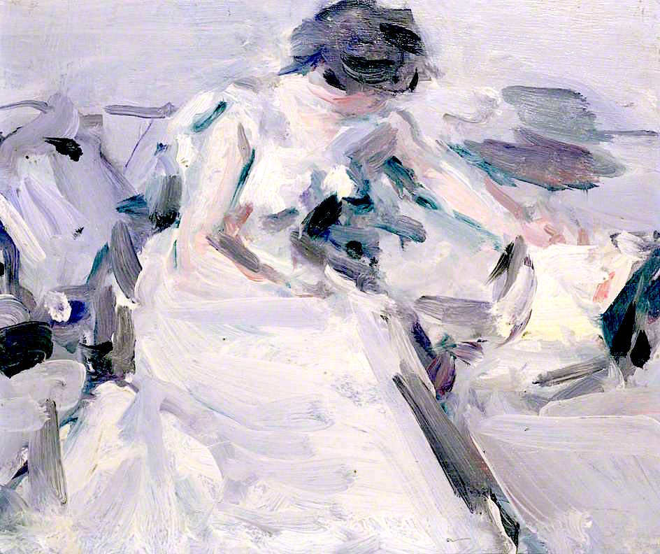 Lady in a White Dress (1906) Samuel Peploe tablo - Dekolata