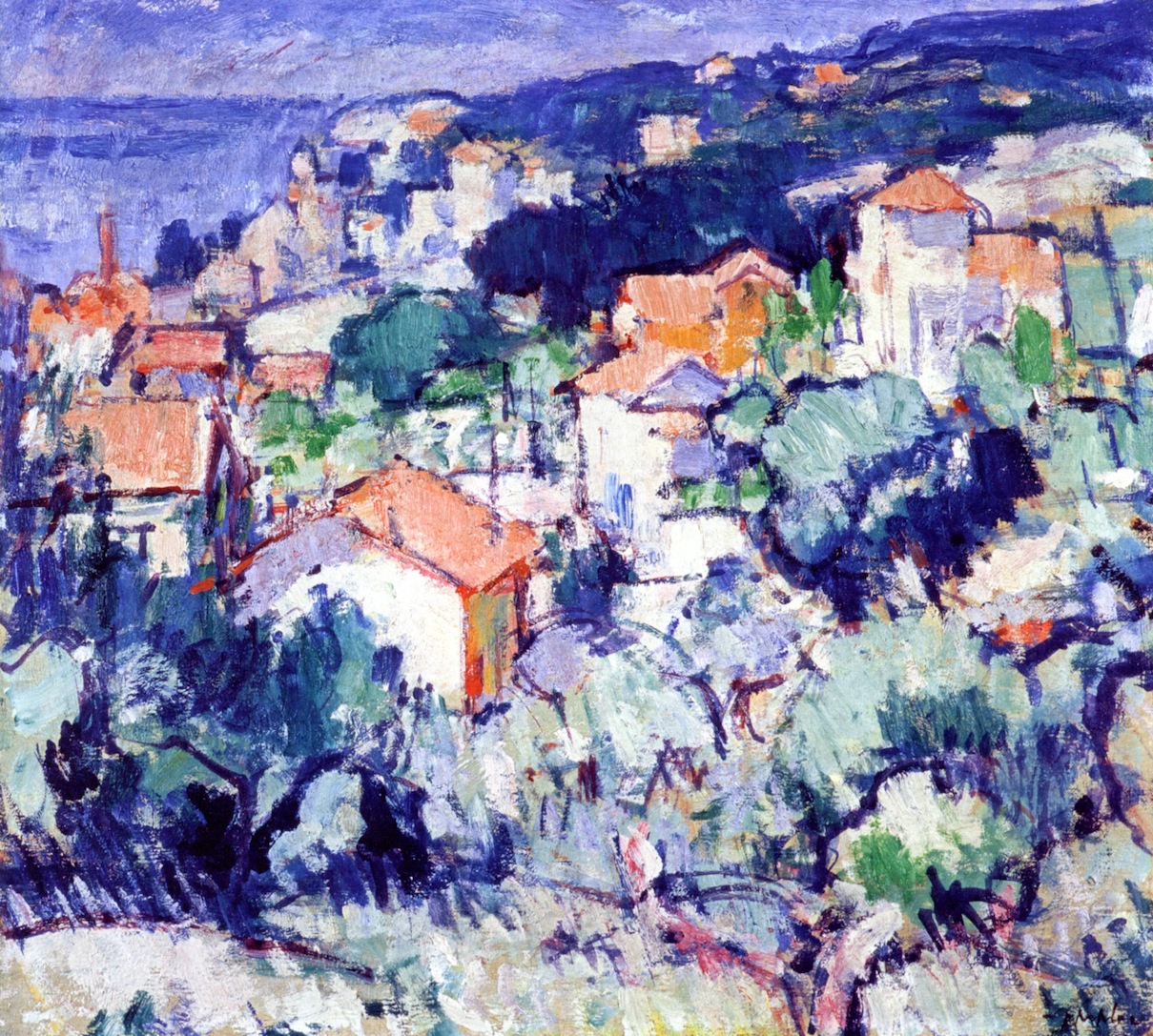 Landscape, South of France (1928) Samuel Peploe tablo - Dekolata