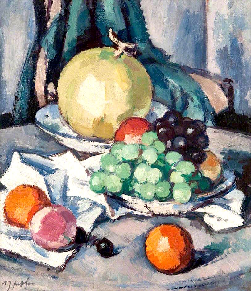 Mixed Fruit – Melon, Grapes and Apples (1926) – Samuel Peploe Tablo