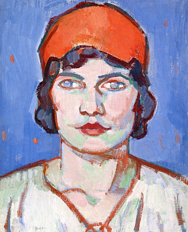 Portrait of a Girl, Red Bandeau (1912) Samuel Peploe tablo - Dekolata