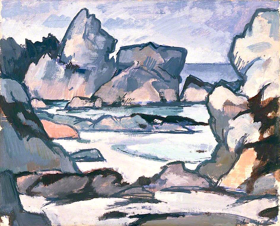 Rocks at Iona – Samuel Peploe Tablo