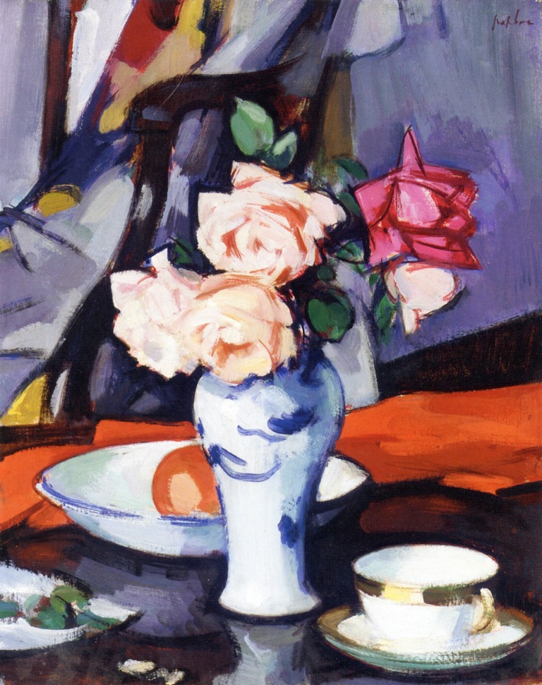 Roses in a Chinese Vase (1923) – Samuel Peploe Tablo