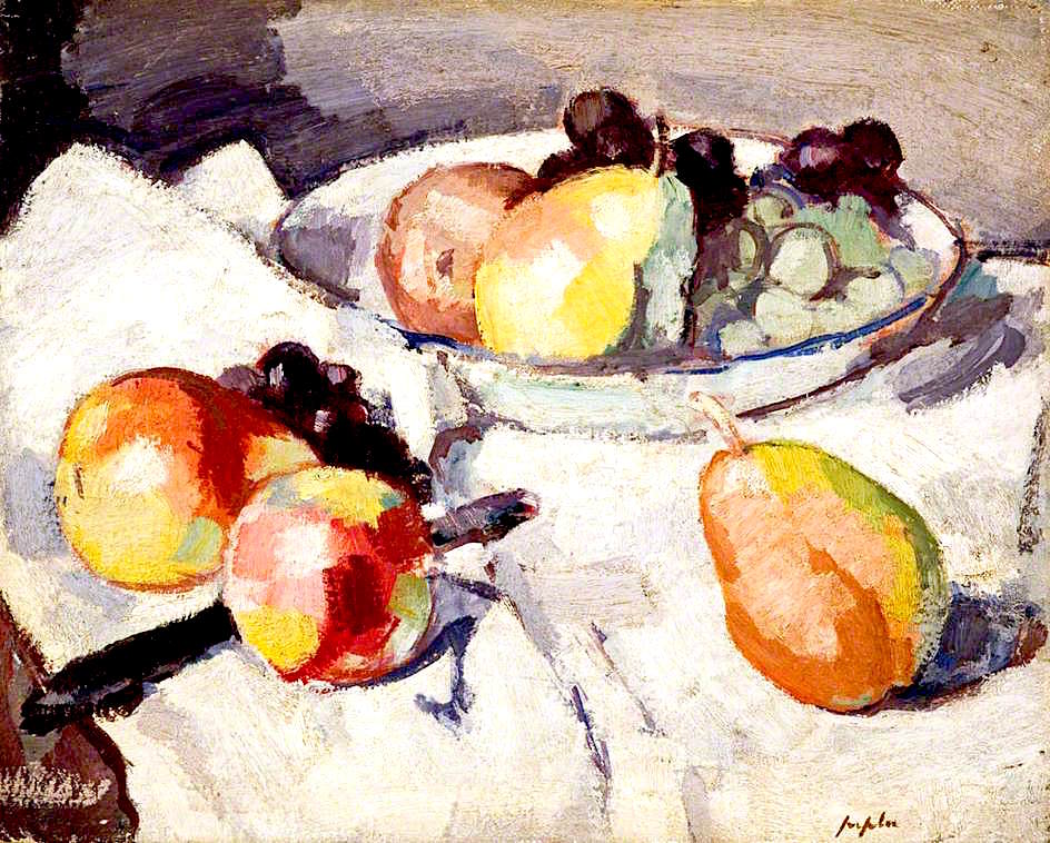 Still Life, Pears and Grapes (1930) Samuel Peploe tablo - Dekolata