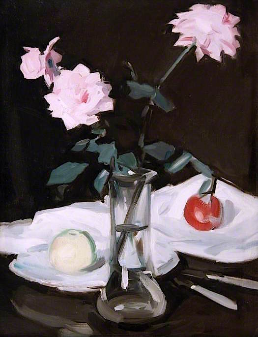 Still Life, Pink Roses (1926) Samuel Peploe tablo - Dekolata