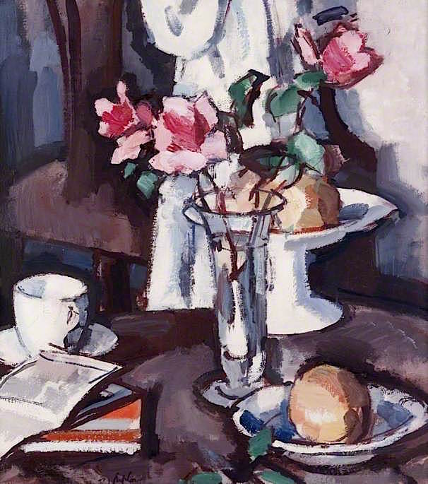 Still Life, Red Roses (1931) Samuel Peploe tablo - Dekolata