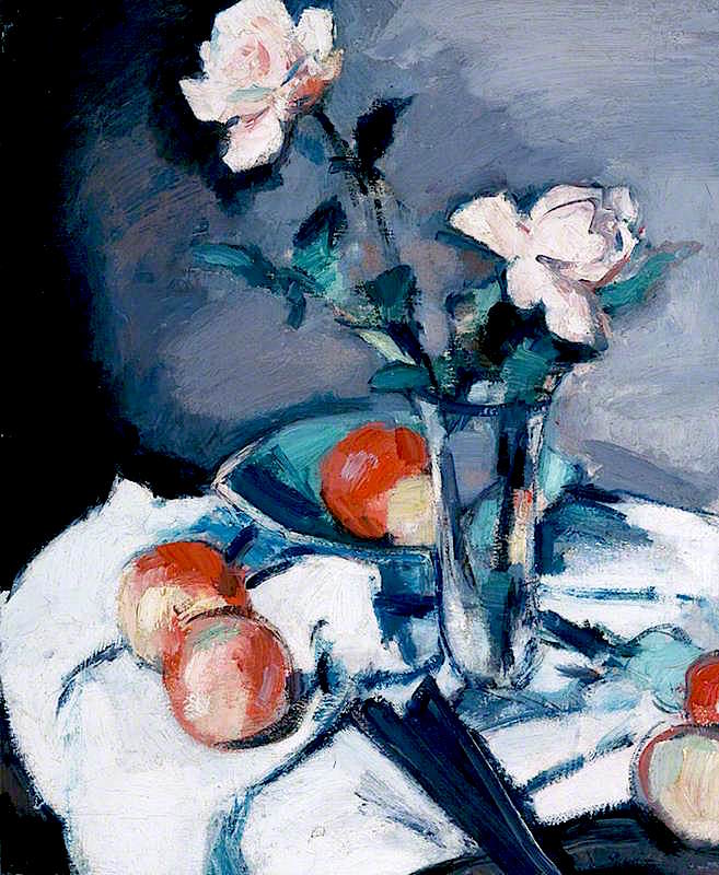 Still Life, Roses and Apples Samuel Peploe tablo - Dekolata