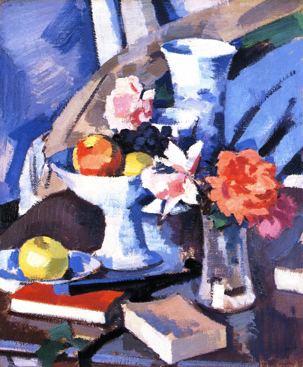 Still Life, Roses and Book (1920) Samuel Peploe tablo - Dekolata