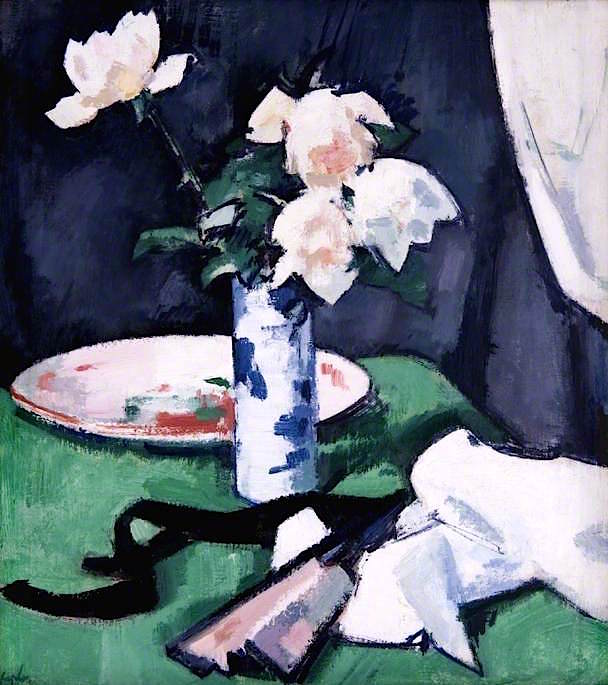 Still Life, White Roses (1925) Samuel Peploe tablo - Dekolata