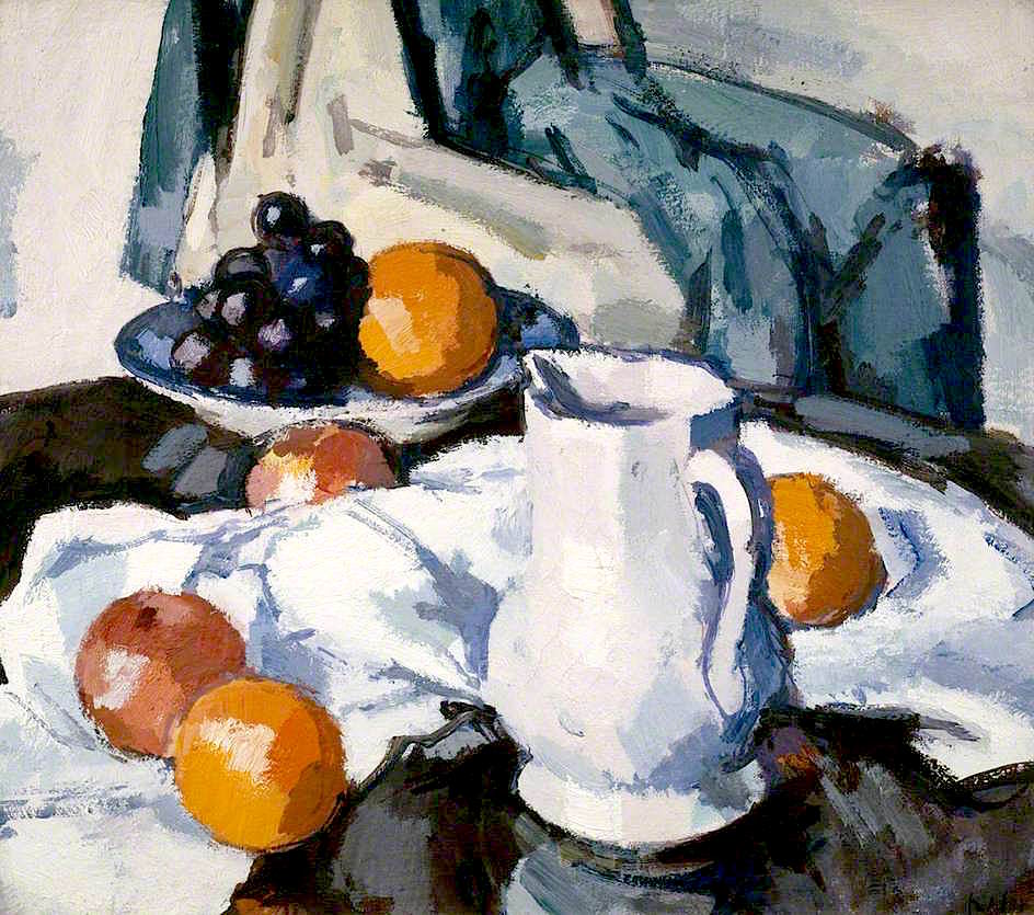 Still Life with Jug and Grapes (1925) – Samuel Peploe Tablo