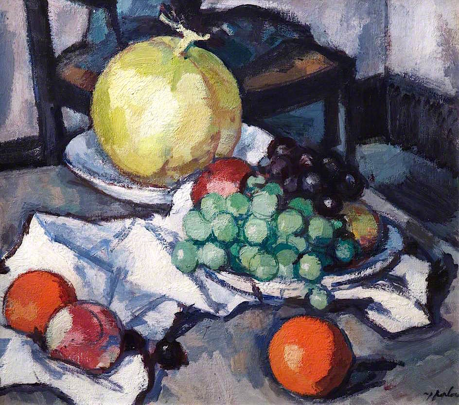 Still Life with Melon and Grapes Samuel Peploe tablo - Dekolata