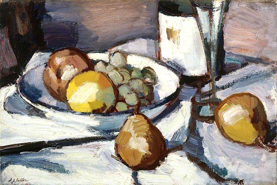 Still Life with Pears and Grapes Samuel Peploe tablo - Dekolata
