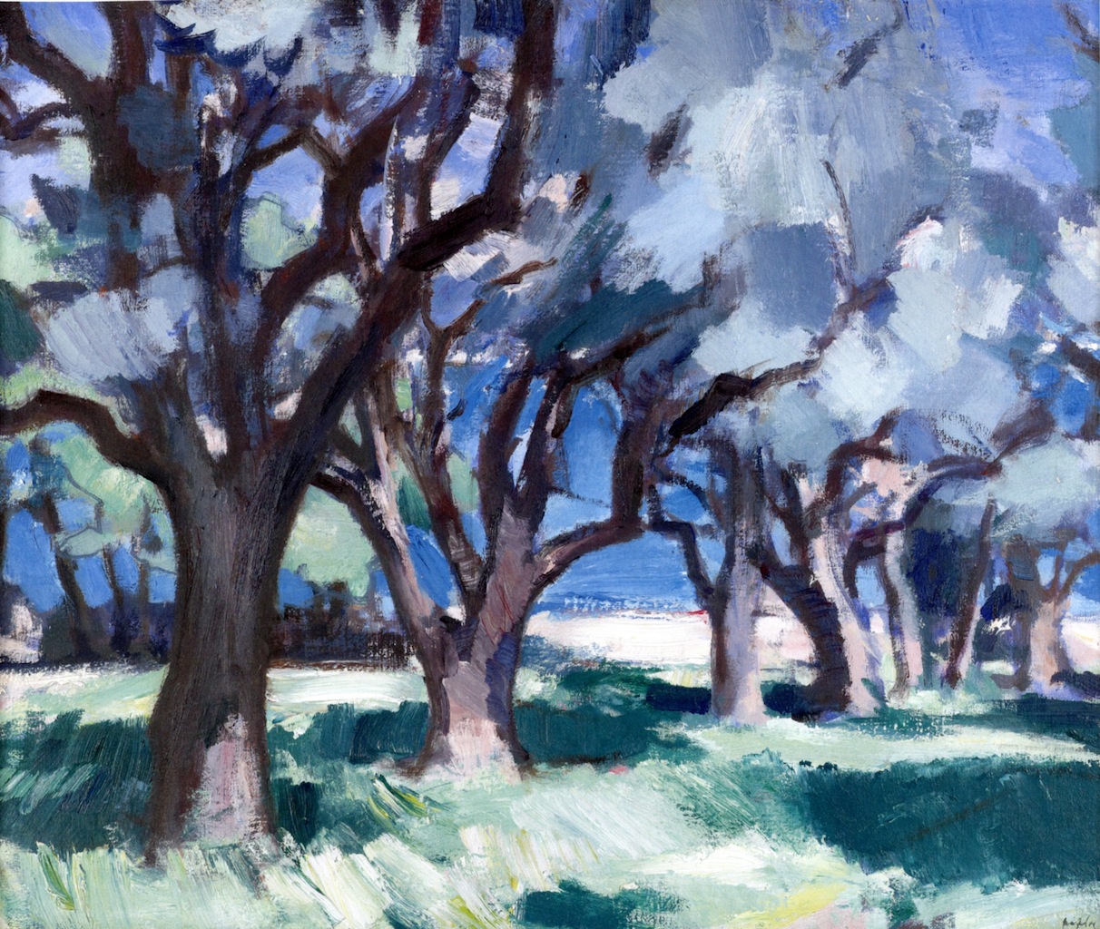 Trees, Antibes (1928) Samuel Peploe tablo - Dekolata