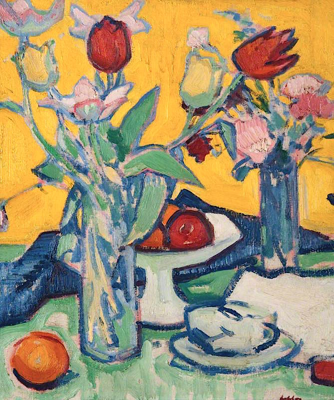 Tulips and Cups (1912) Samuel Peploe tablo - Dekolata