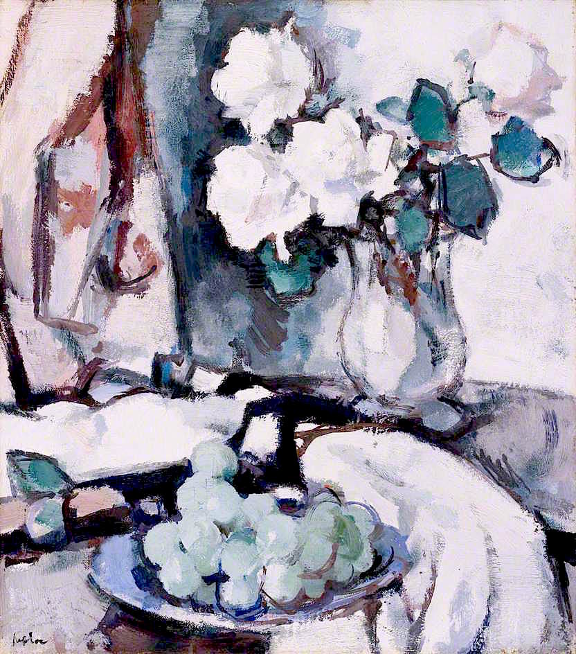 White Roses and Grapes Samuel Peploe tablo - Dekolata