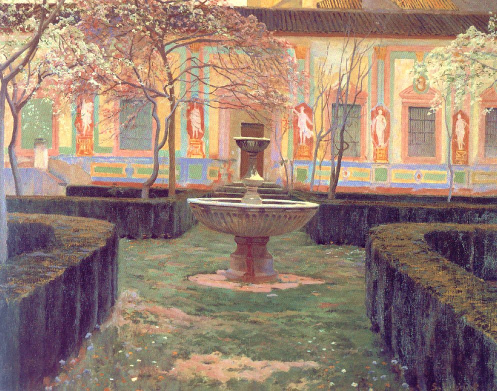 Abandoned garden (1898) Santiago Rusiñol tablo - Dekolata