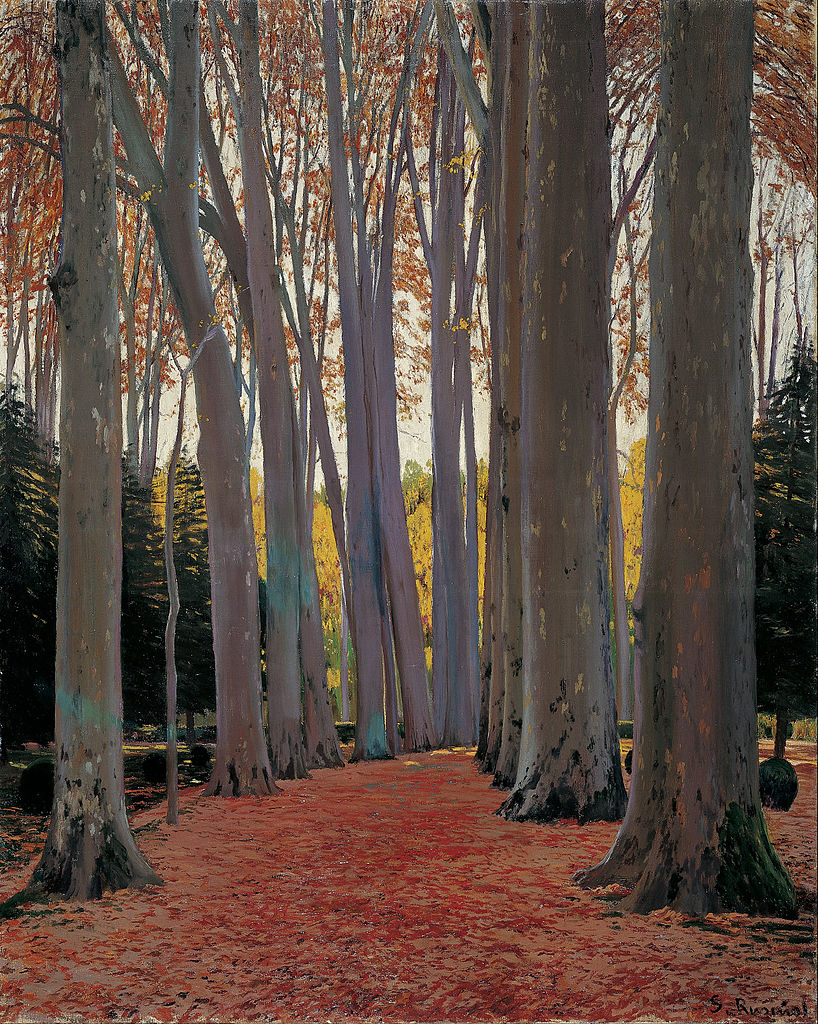 Avenue of plane trees (1916) Santiago Rusiñol tablo - Dekolata