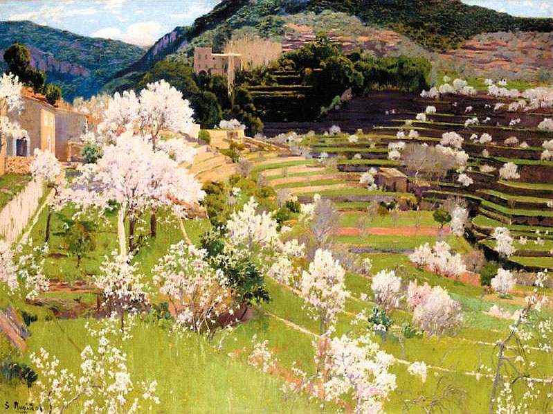 Terraced Garden in Mallorca (1911) – Santiago Rusiñol Tablo
