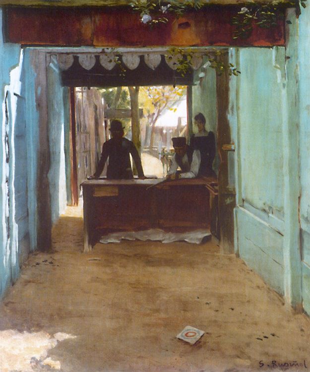 The Shooting Gallery, Moulin de la Galette Santiago Rusiñol tablo - Dekolata